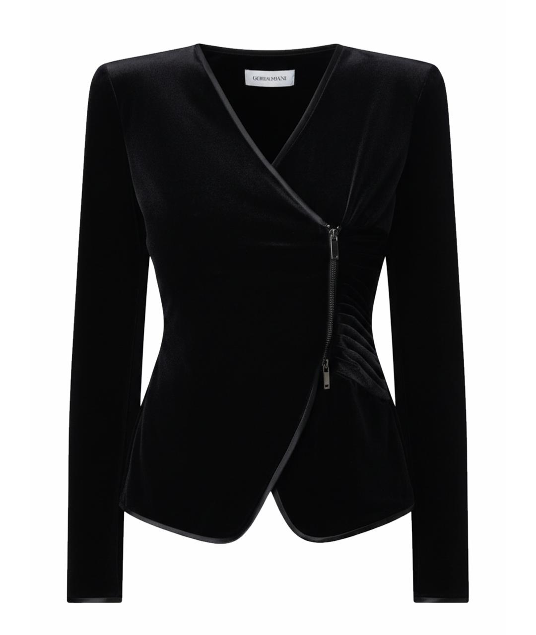 EMPORIO ARMANI Черный полиэстеровый жакет/пиджак, фото 1