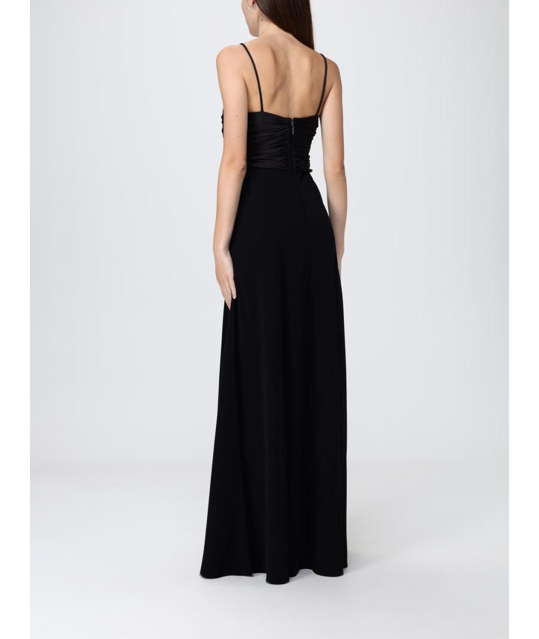 EMPORIO ARMANI Черное полиэстеровое вечернее платье, фото 2