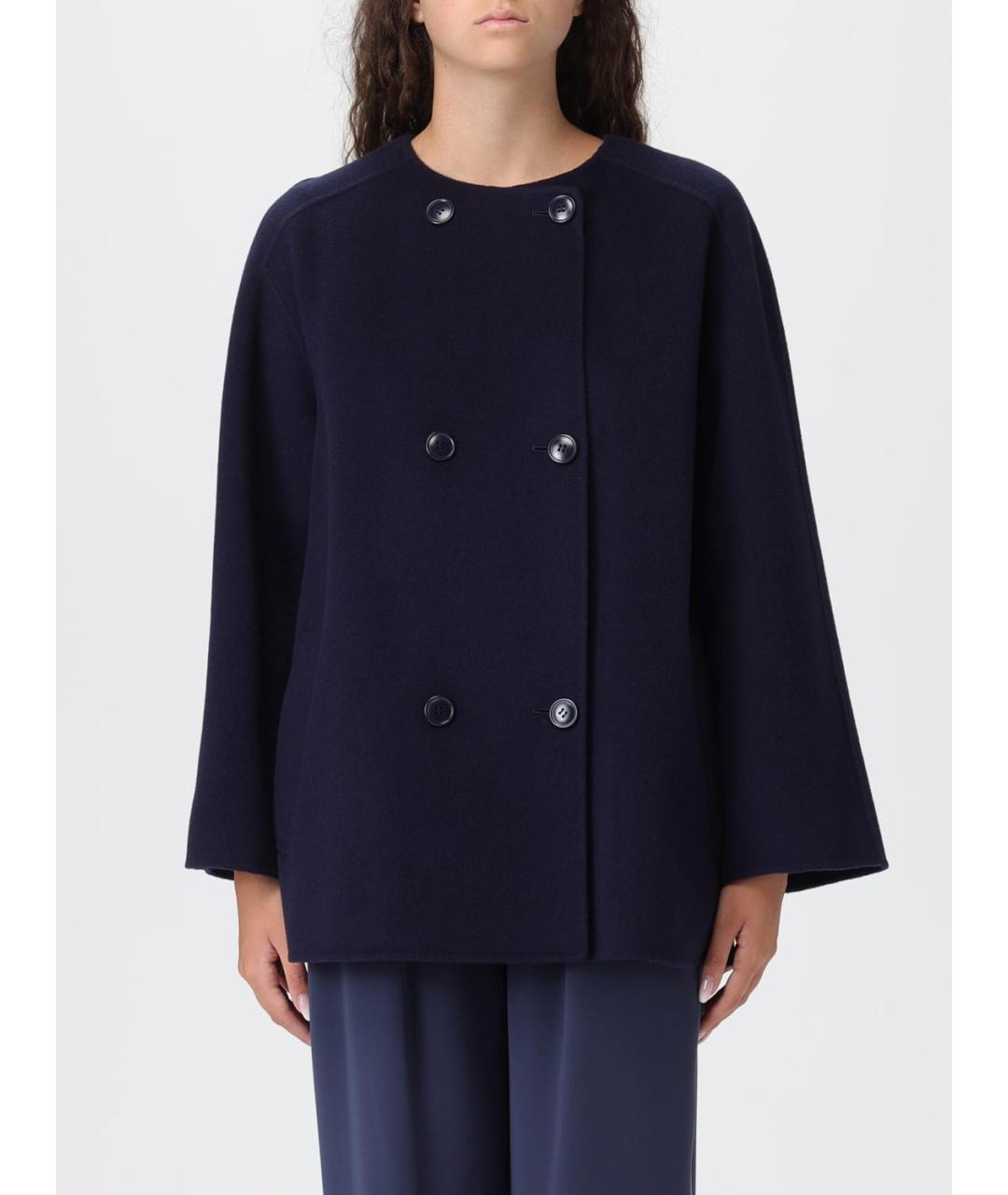 EMPORIO ARMANI Синее шерстяное пальто, фото 3