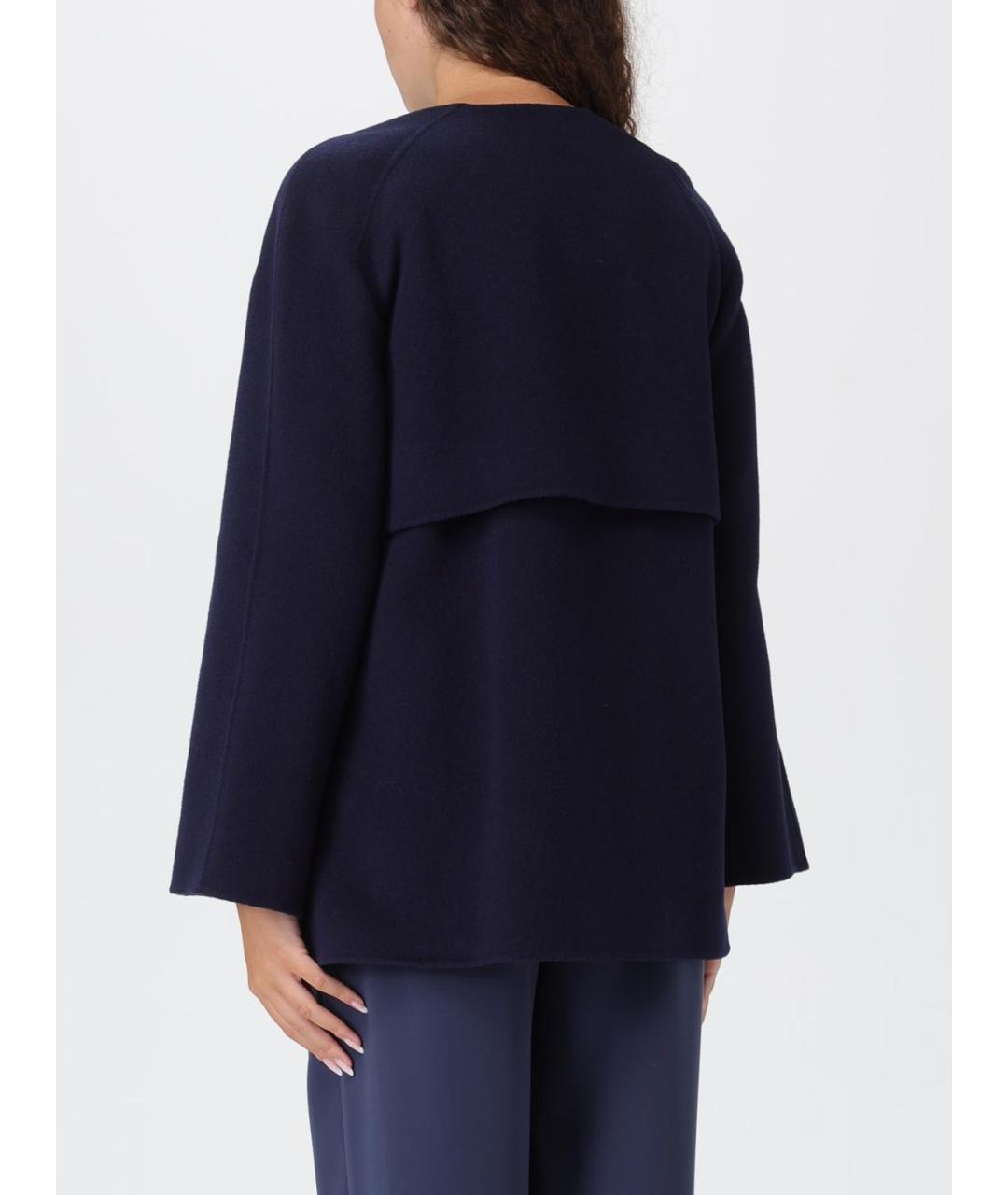 EMPORIO ARMANI Синее шерстяное пальто, фото 1