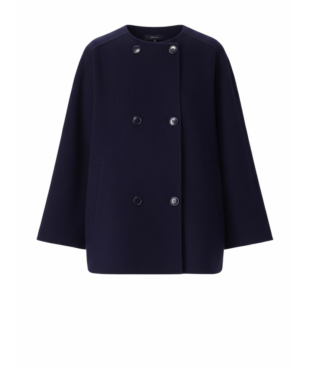 EMPORIO ARMANI Синее шерстяное пальто, фото 5