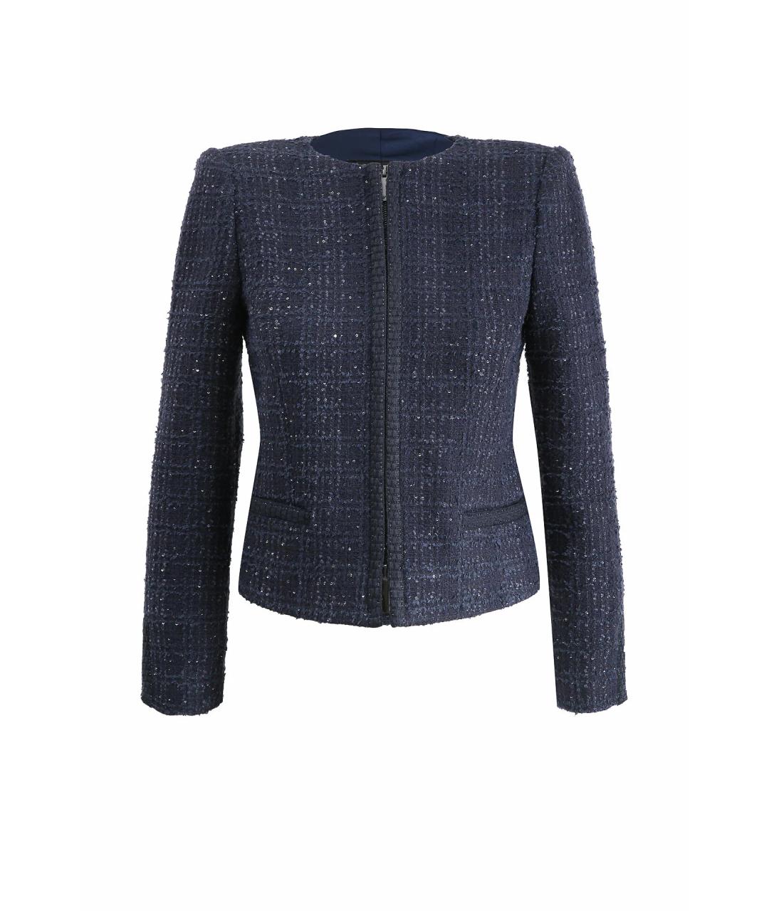 EMPORIO ARMANI Синий полиэстеровый жакет/пиджак, фото 1