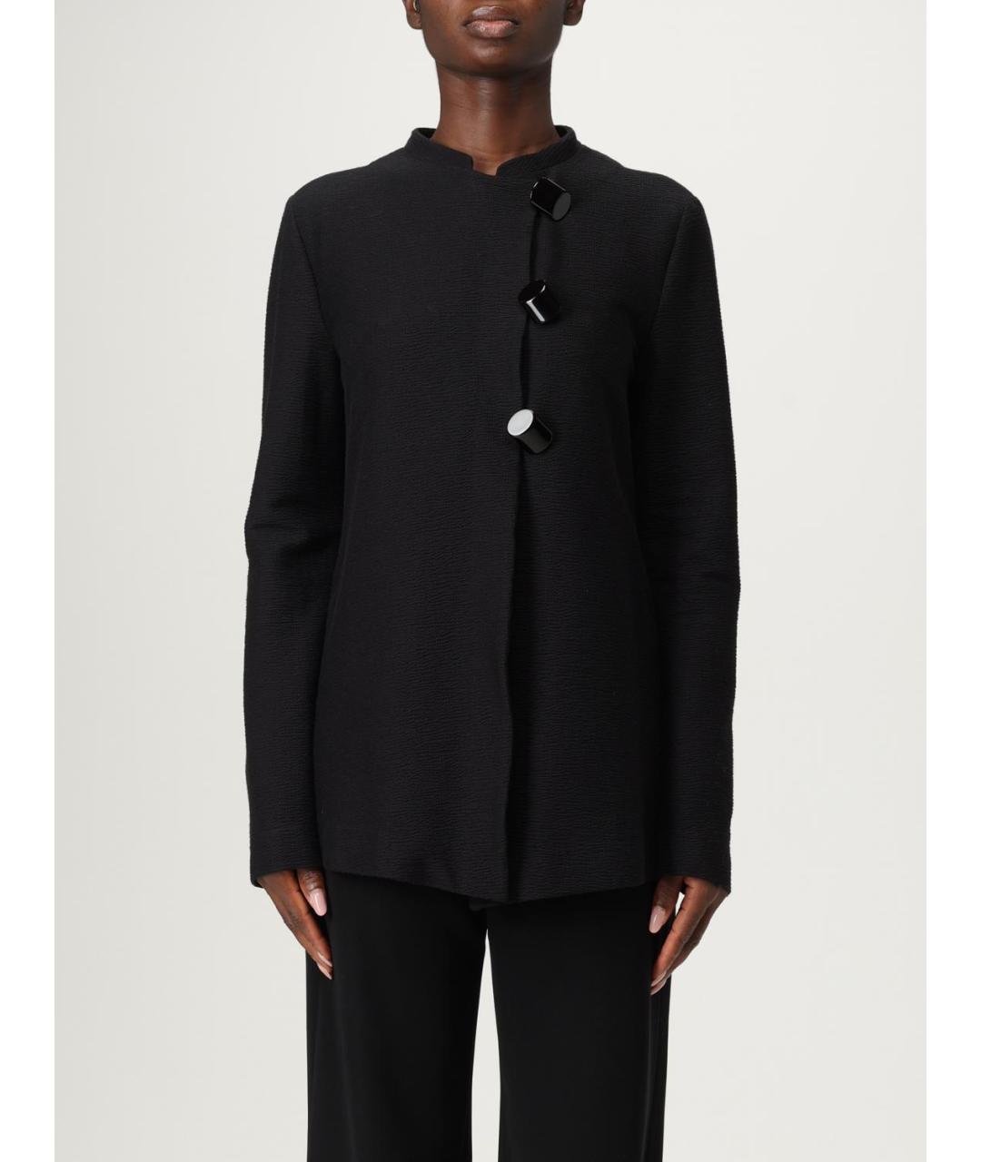 EMPORIO ARMANI Черный хлопковый жакет/пиджак, фото 2