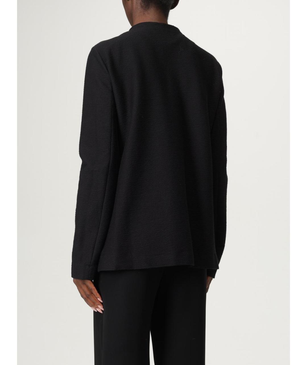 EMPORIO ARMANI Черный хлопковый жакет/пиджак, фото 3