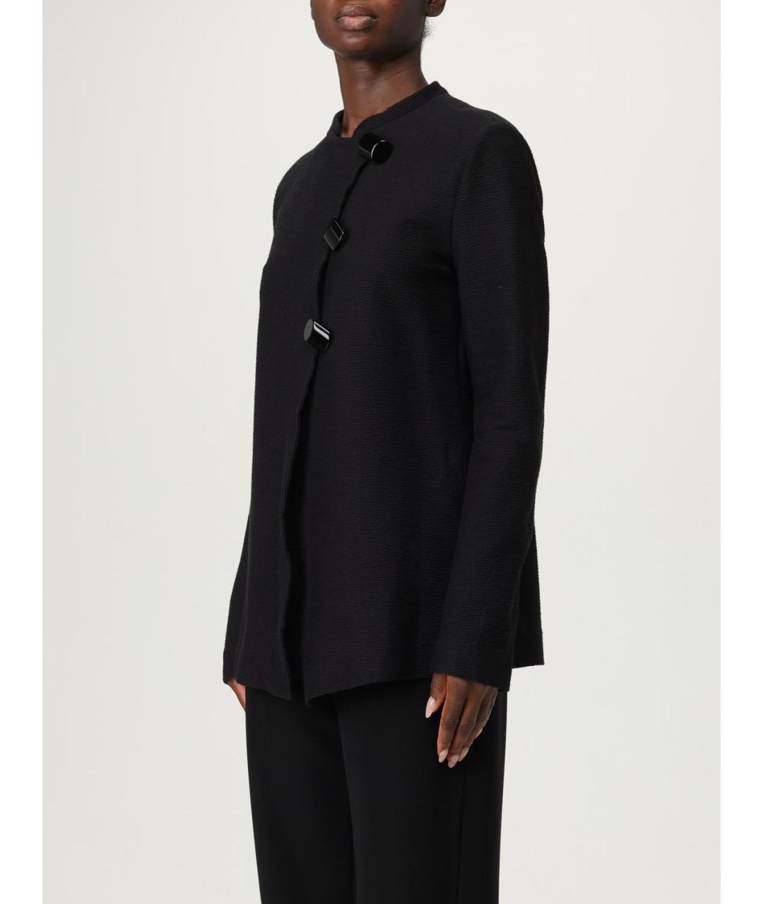 EMPORIO ARMANI Черный хлопковый жакет/пиджак, фото 4