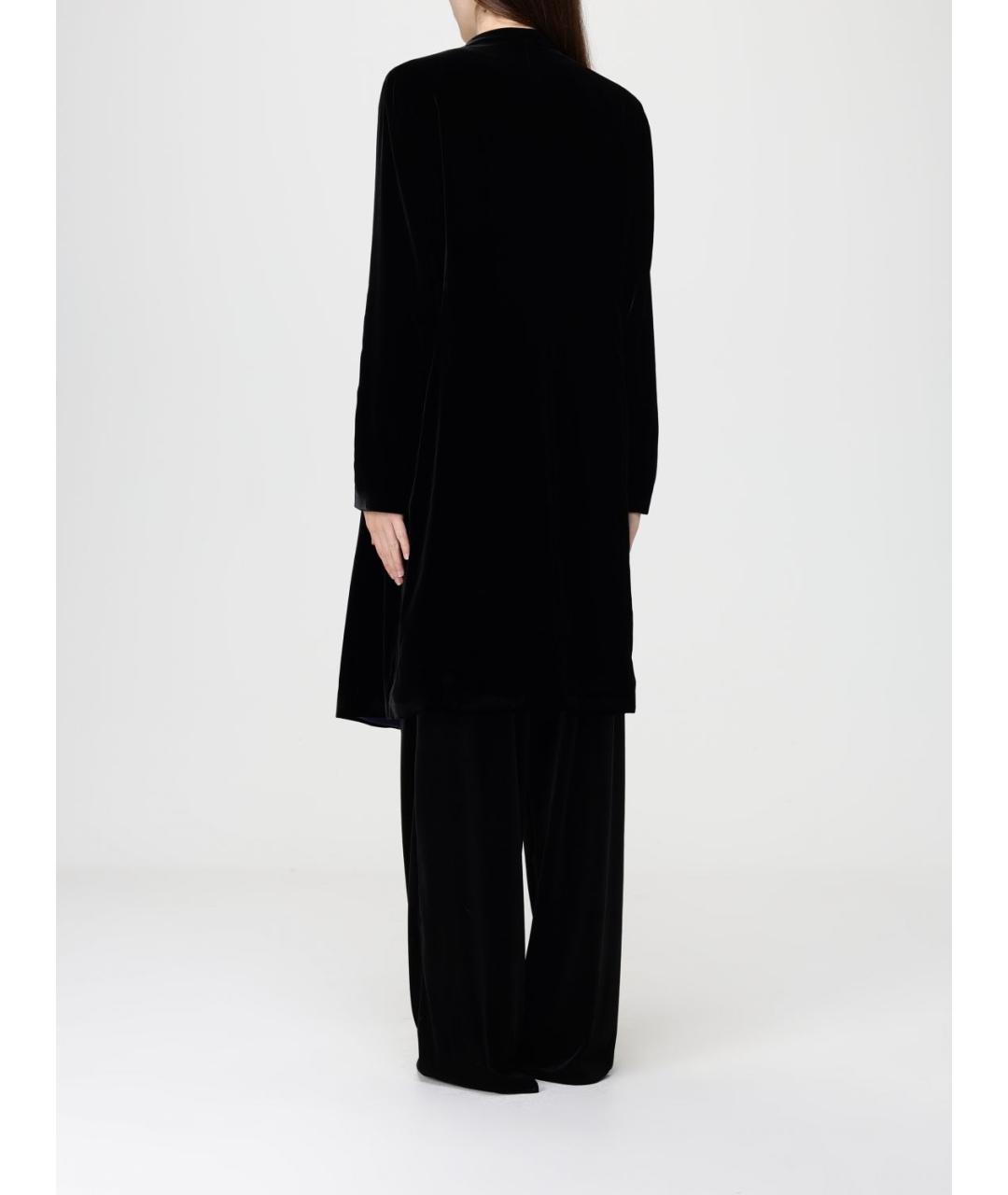 EMPORIO ARMANI Черное полиэстеровое пальто, фото 3