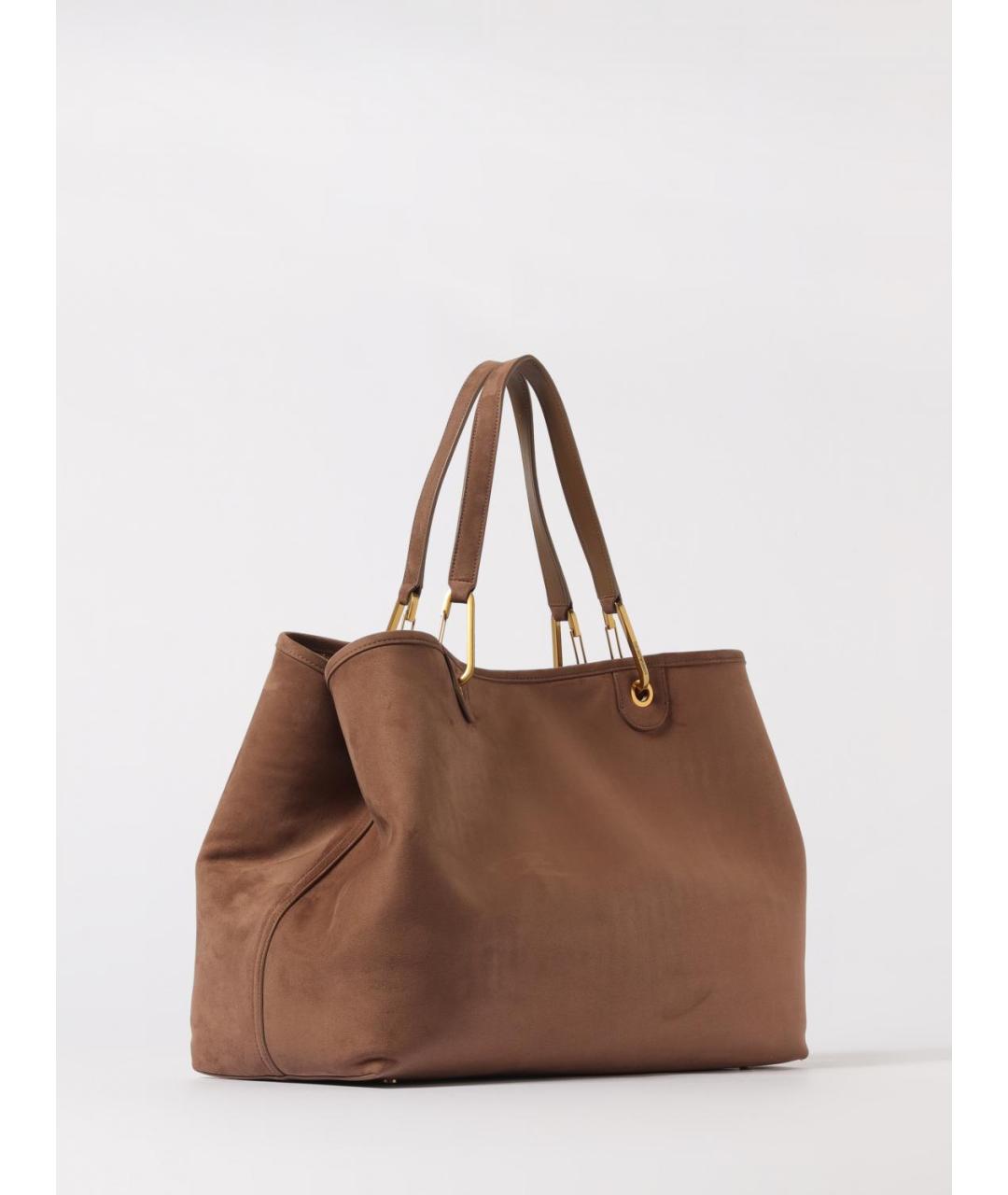 EMPORIO ARMANI Коричневая синтетическая сумка тоут, фото 2