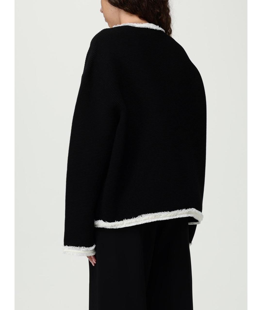 EMPORIO ARMANI Черный полиэстеровый жакет/пиджак, фото 3