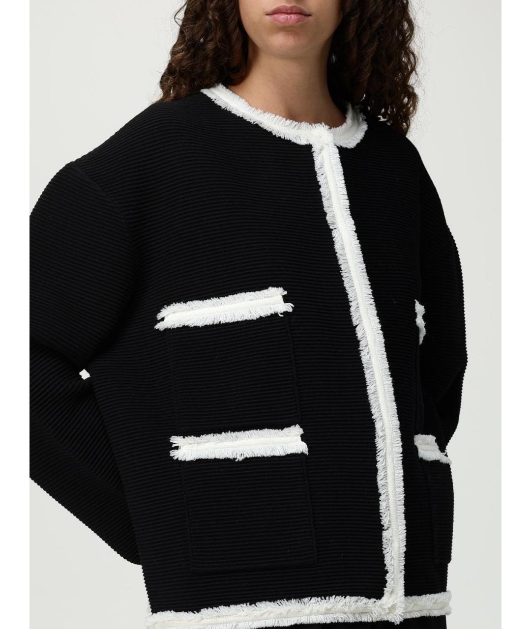 EMPORIO ARMANI Черный полиэстеровый жакет/пиджак, фото 5