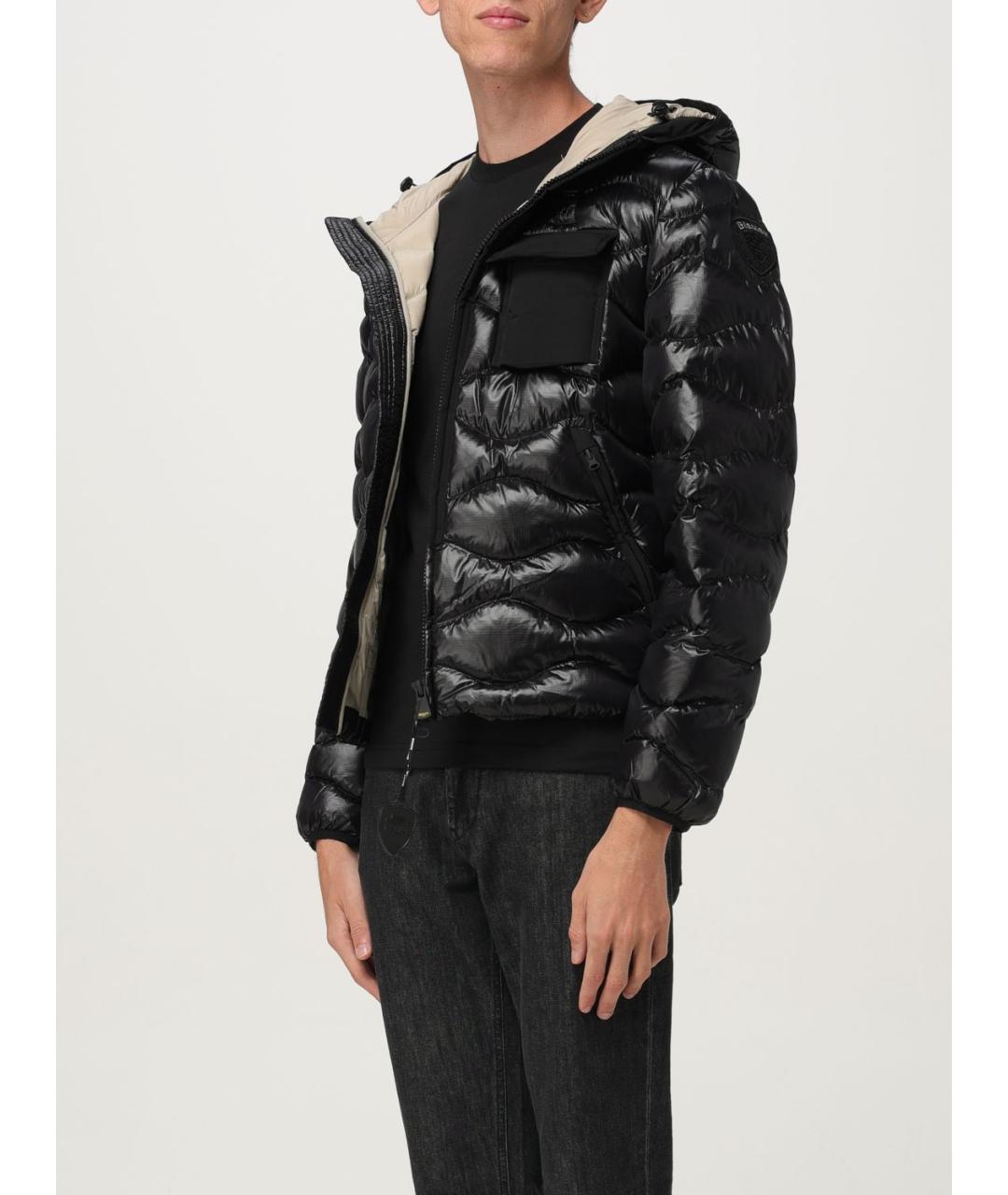 BLAUER Черный полиэстеровый пуховик, фото 3