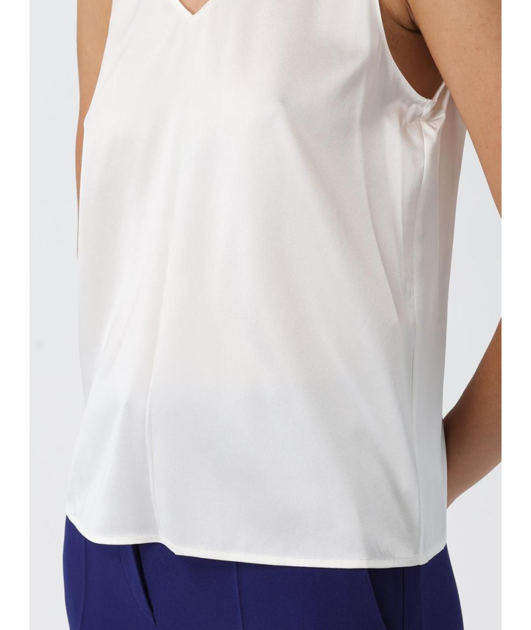 EMPORIO ARMANI Белая шелковая майка, фото 4