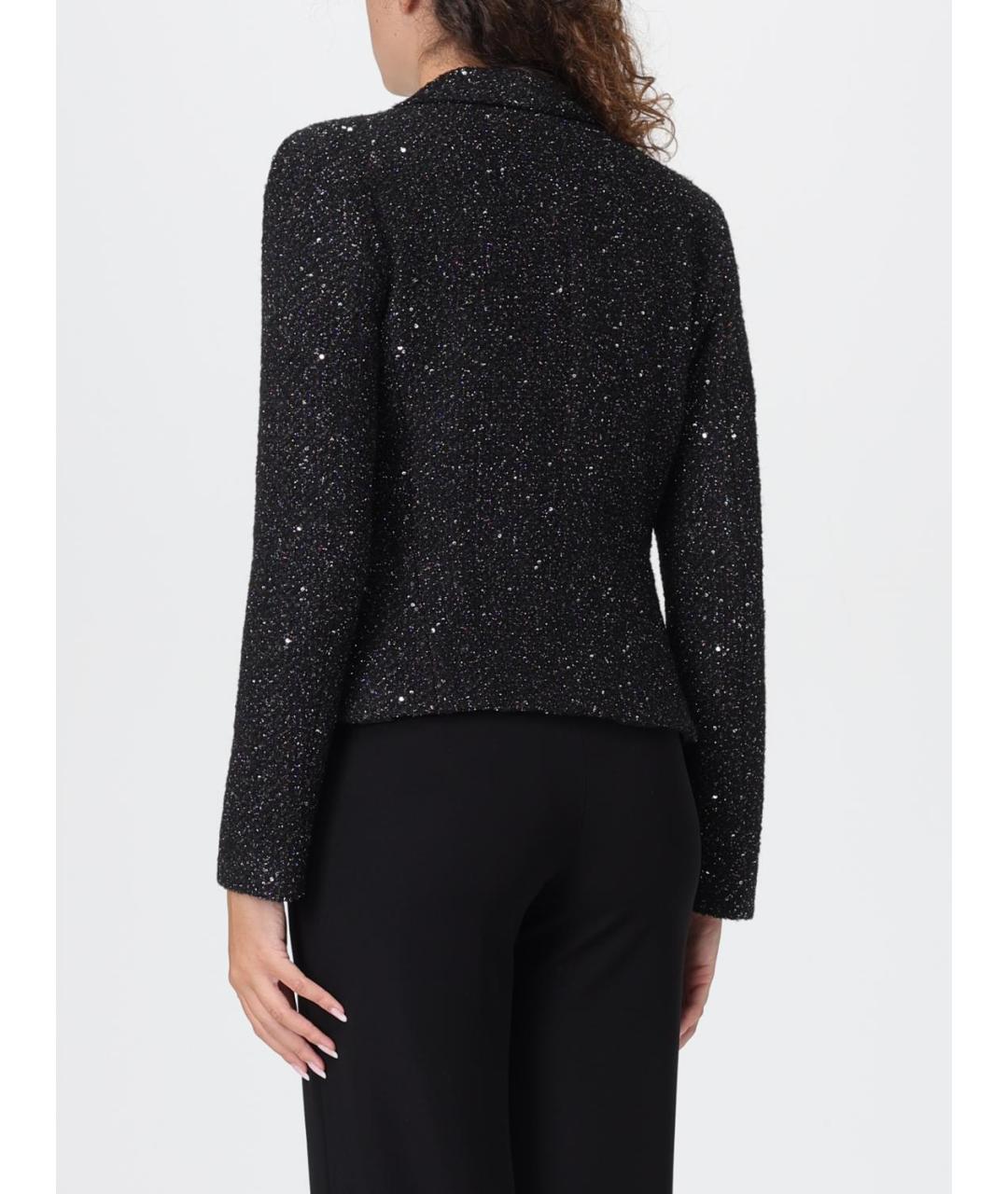 EMPORIO ARMANI Черный полиэстеровый жакет/пиджак, фото 2