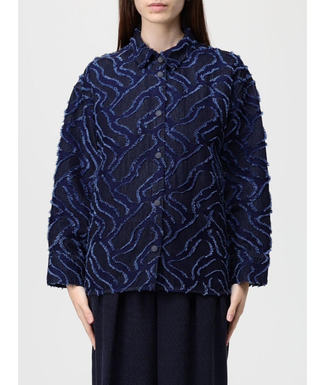 EMPORIO ARMANI Синяя хлопковая куртка, фото 2