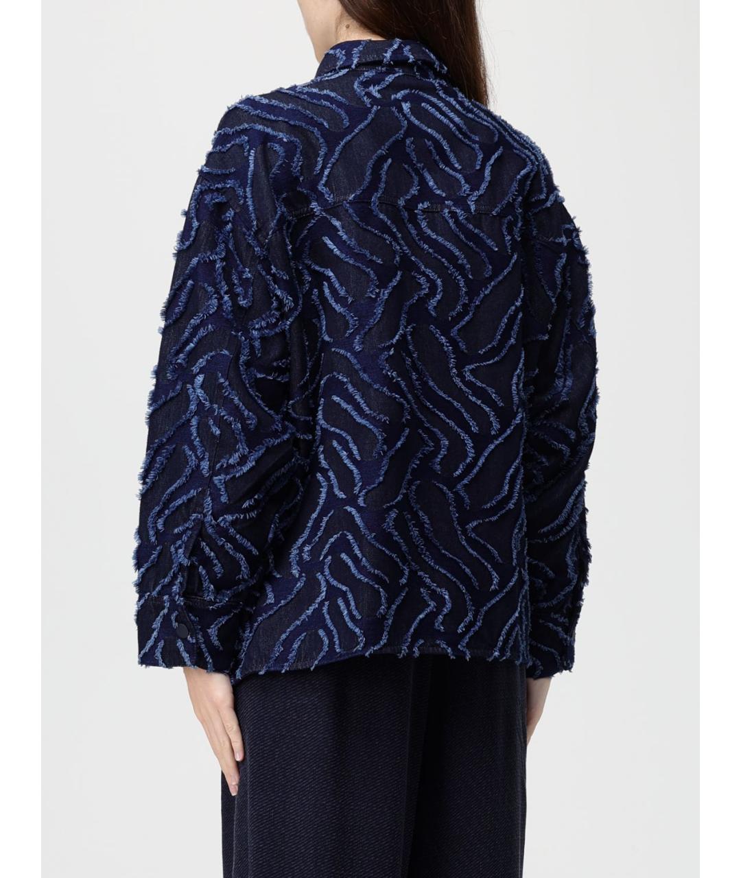 EMPORIO ARMANI Синяя хлопковая куртка, фото 3