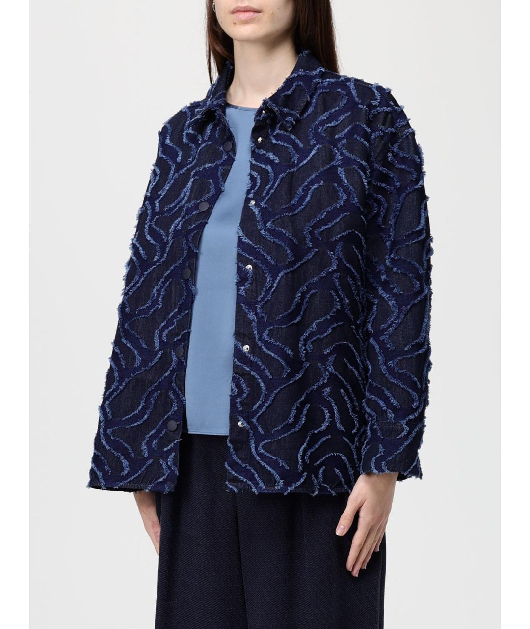 EMPORIO ARMANI Синяя хлопковая куртка, фото 4