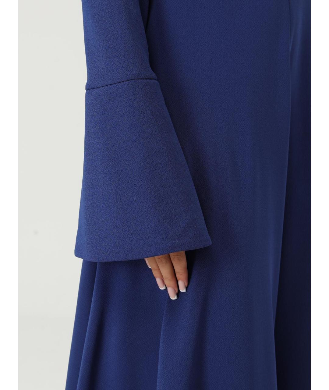 EMPORIO ARMANI Синее вискозное повседневное платье, фото 3