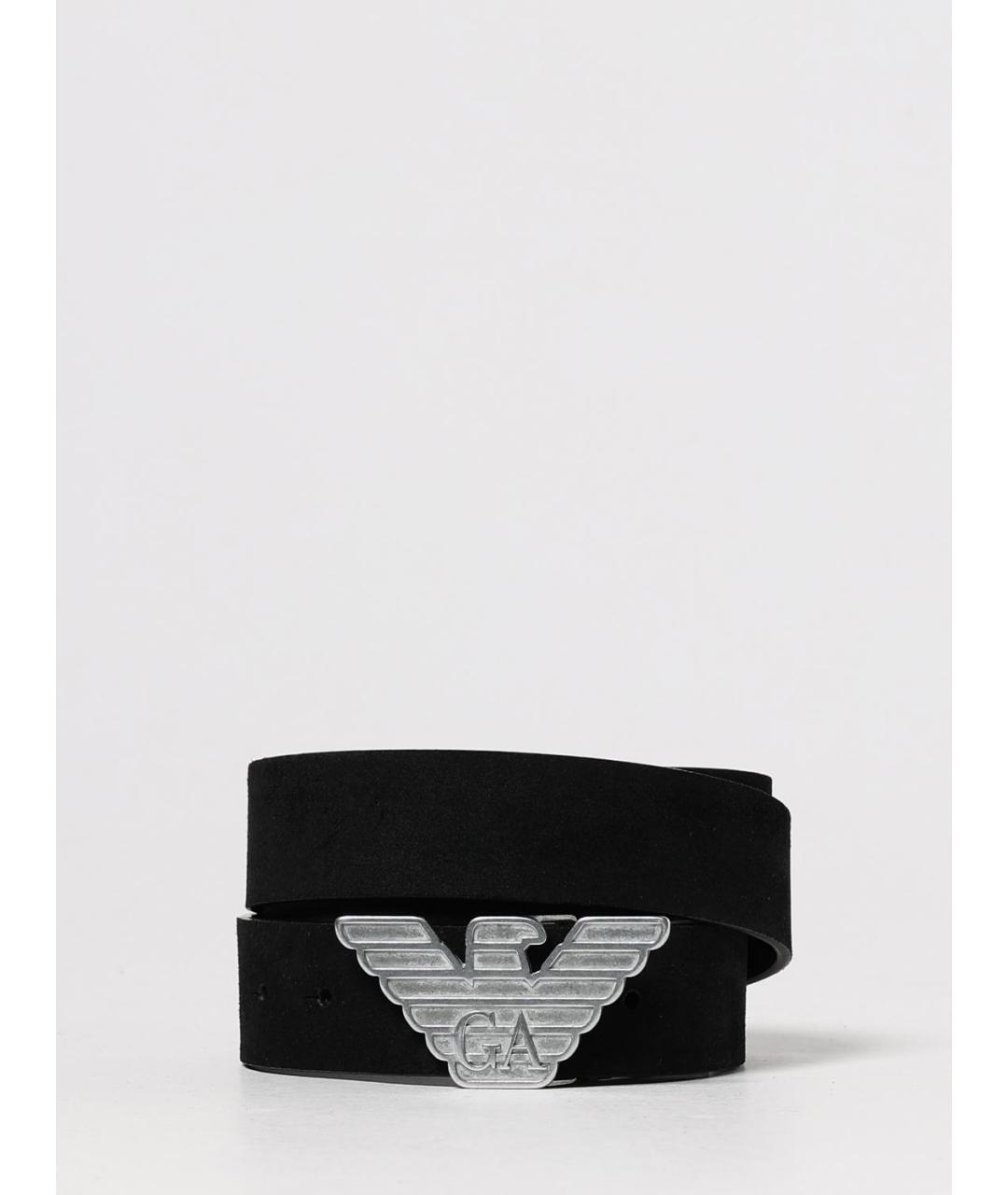 EMPORIO ARMANI Черный замшевый ремень, фото 3