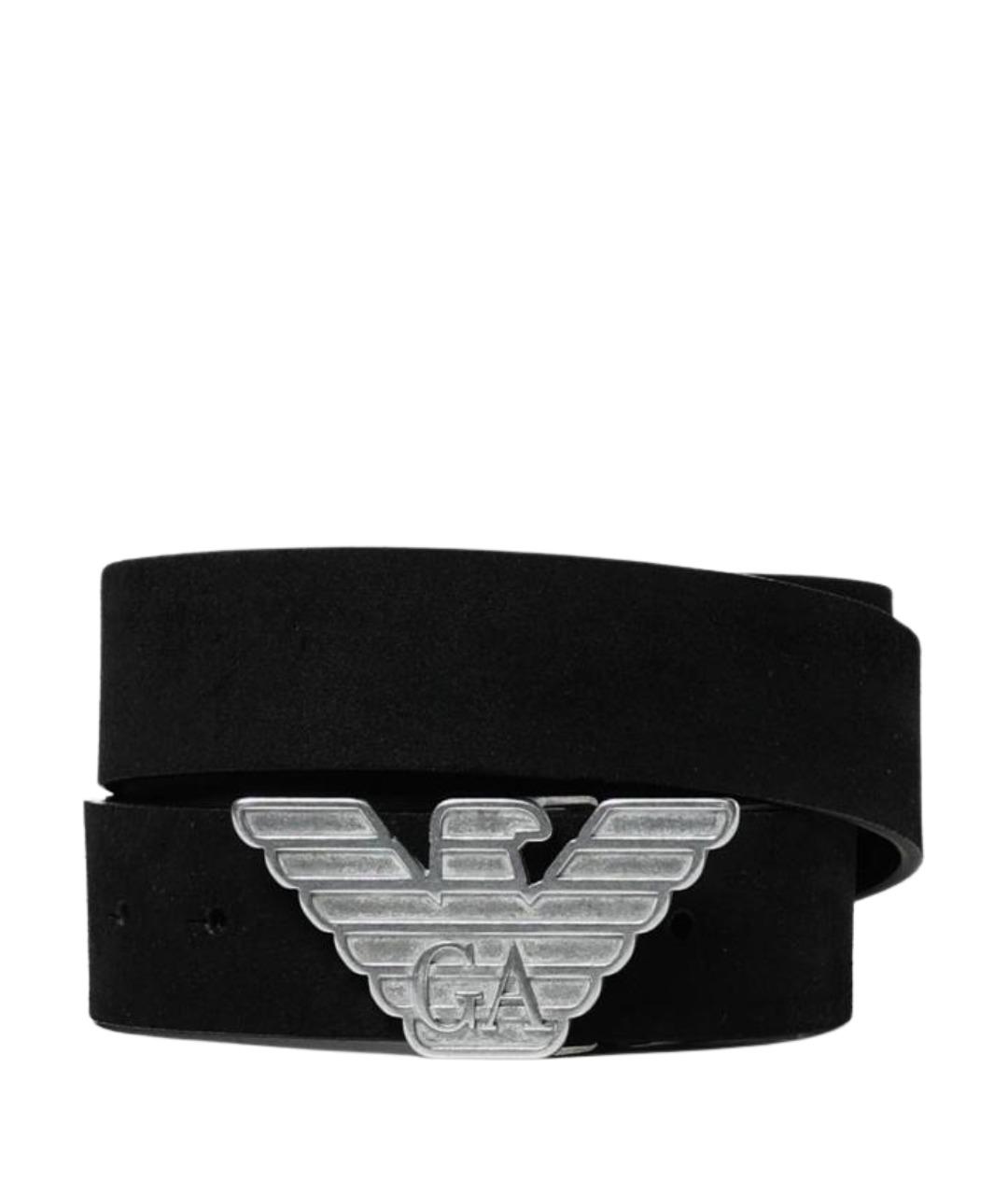 EMPORIO ARMANI Черный замшевый ремень, фото 1