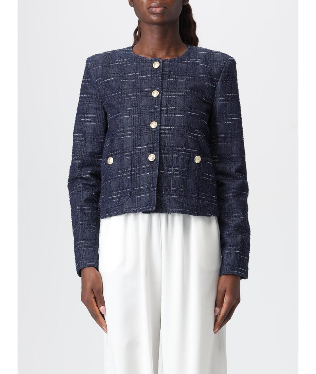 EMPORIO ARMANI Синяя хлопковая куртка, фото 2