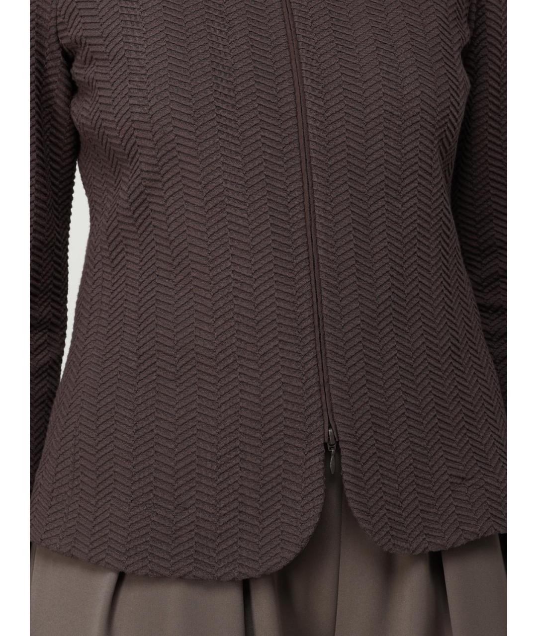 EMPORIO ARMANI Коричневый хлопковый жакет/пиджак, фото 5