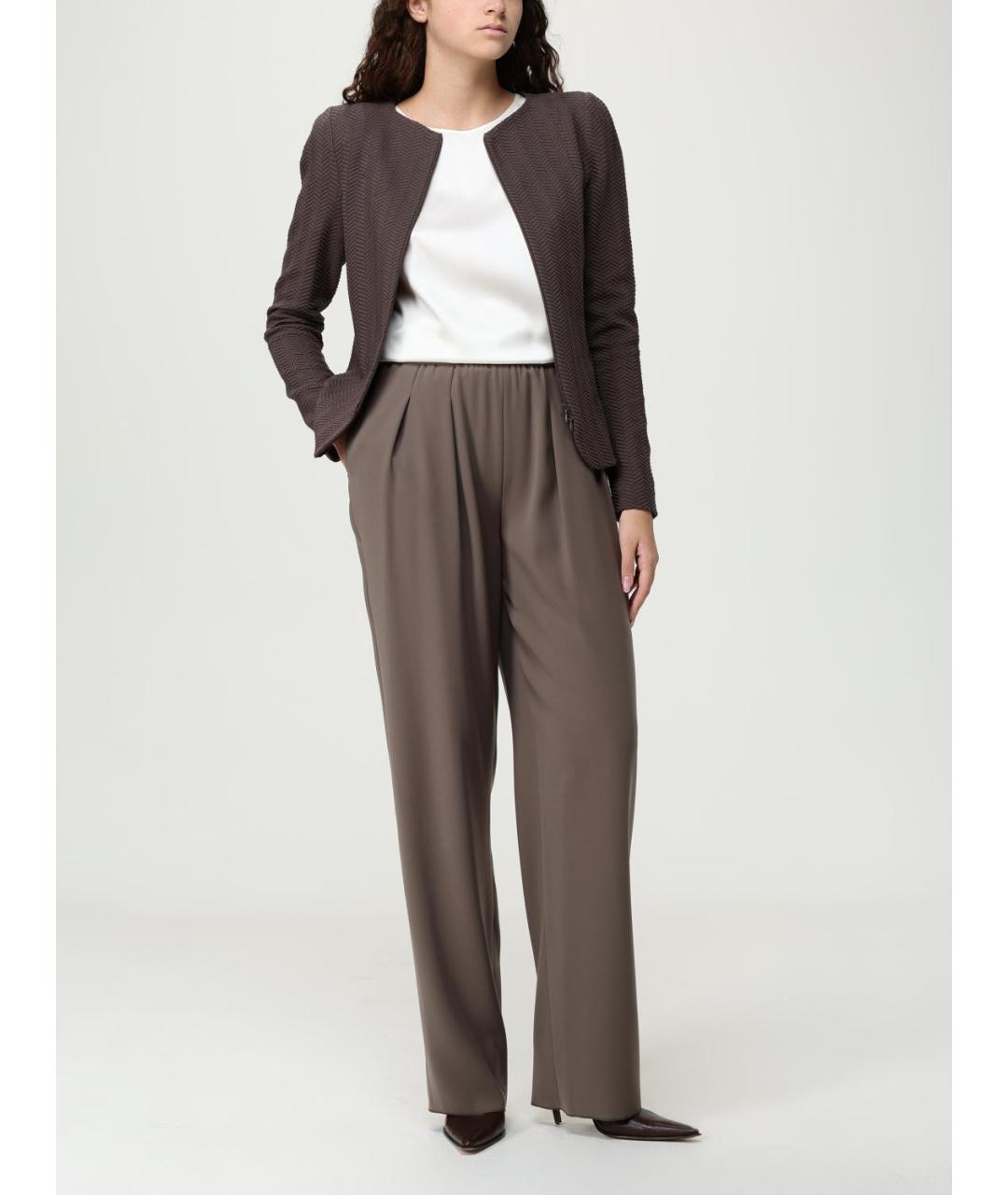 EMPORIO ARMANI Коричневый хлопковый жакет/пиджак, фото 2