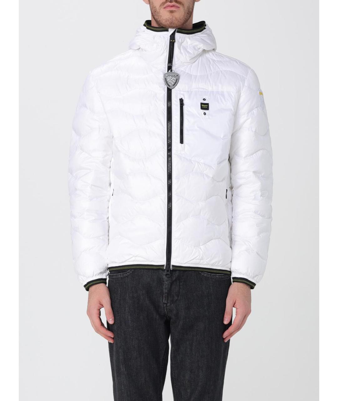 BLAUER Белый полиамидовый пуховик, фото 2