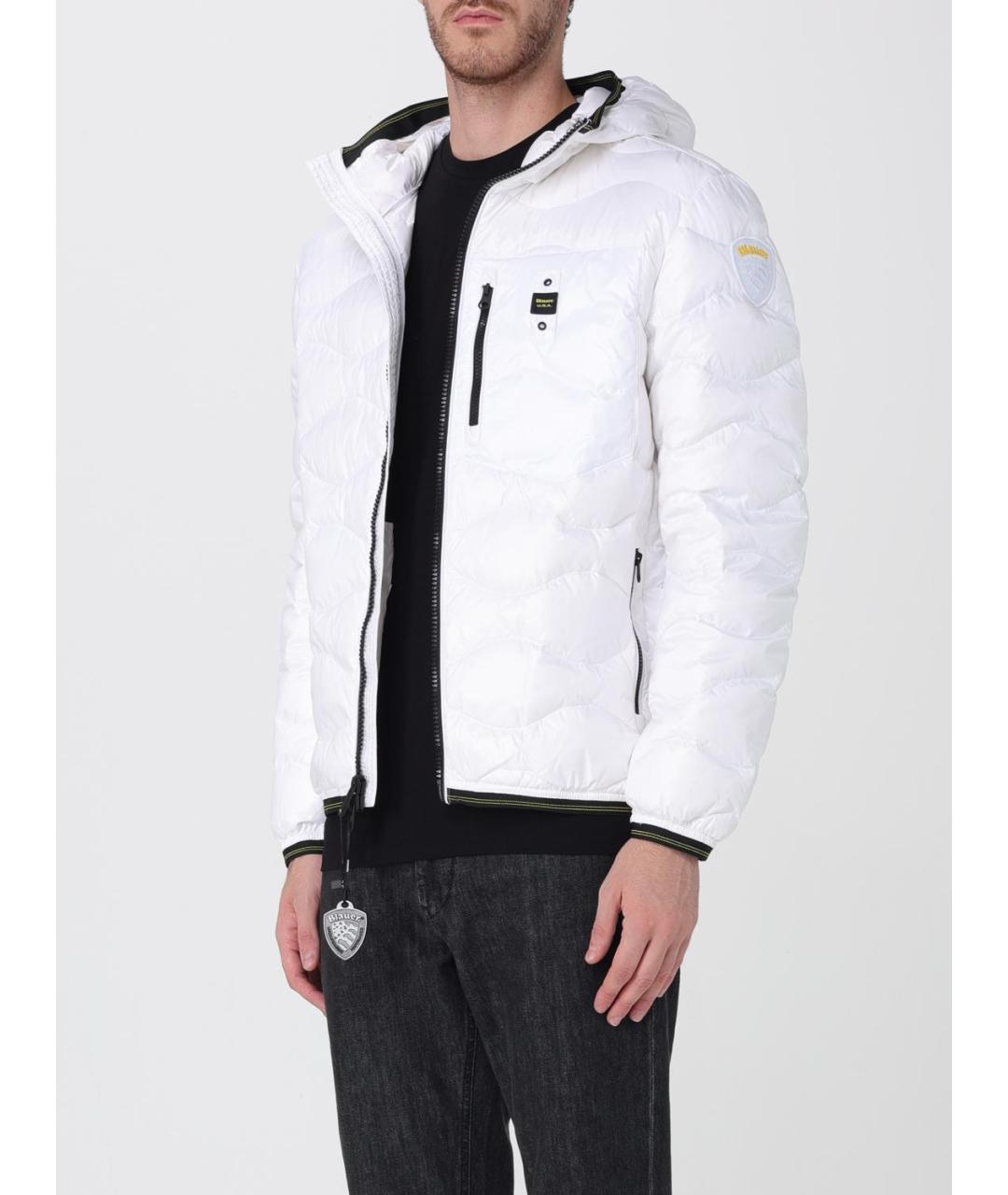 BLAUER Белый полиамидовый пуховик, фото 4