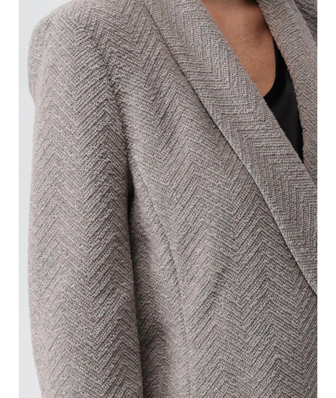 EMPORIO ARMANI Бежевый шерстяной жакет/пиджак, фото 5