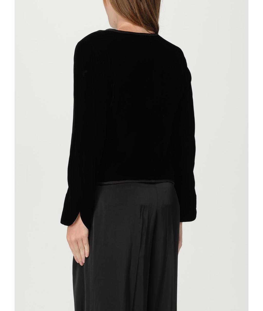 EMPORIO ARMANI Черная вискозная куртка, фото 4