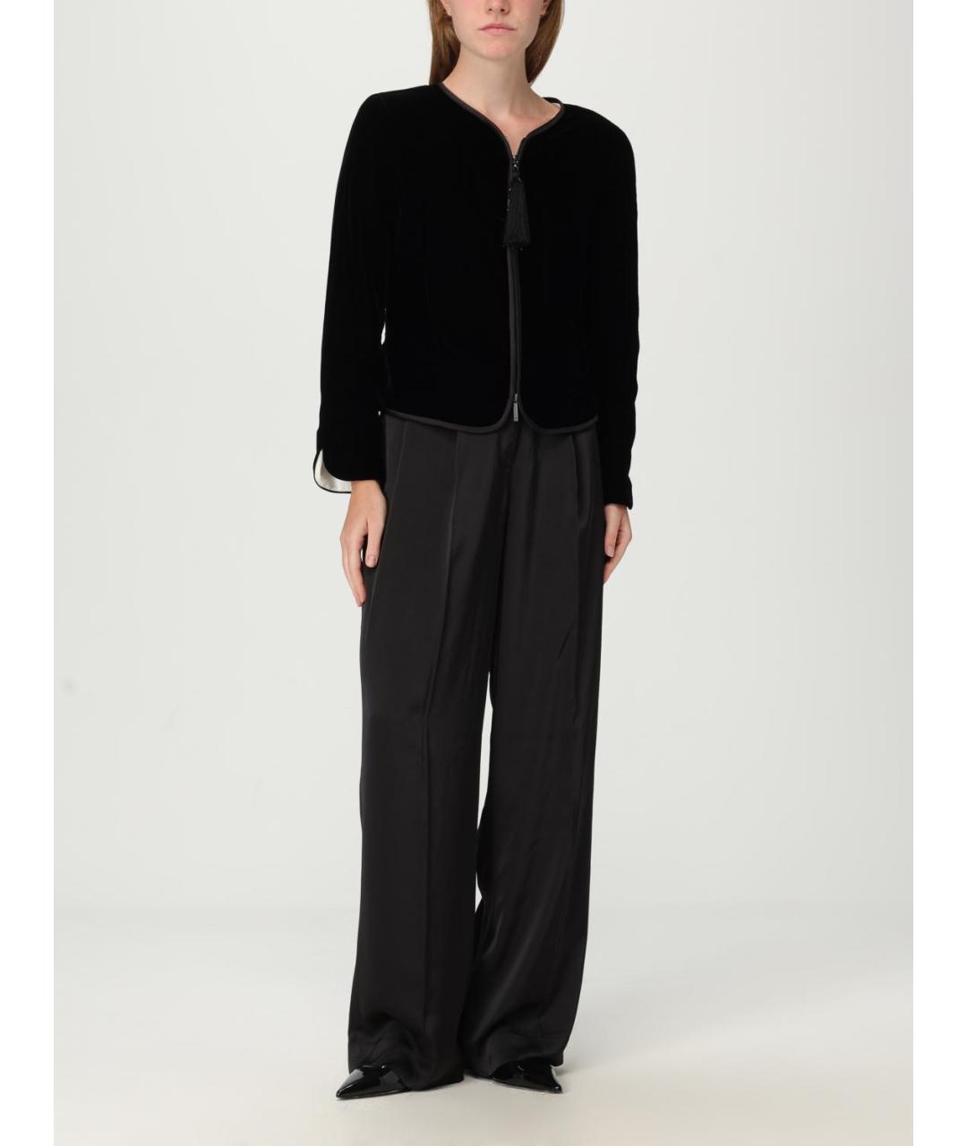 EMPORIO ARMANI Черная вискозная куртка, фото 3