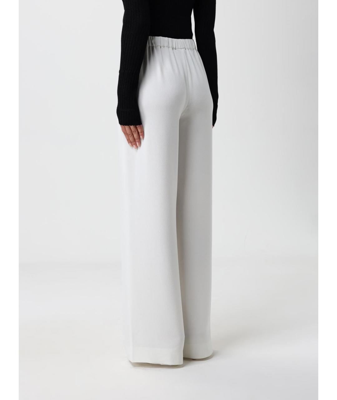 EMPORIO ARMANI Бежевые полиэстеровые прямые брюки, фото 2