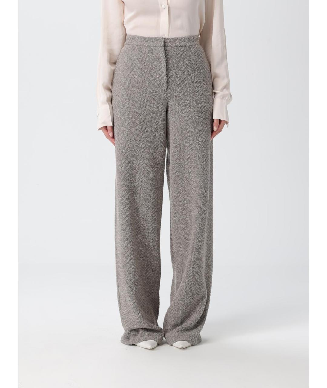 EMPORIO ARMANI Шерстяные прямые брюки, фото 4