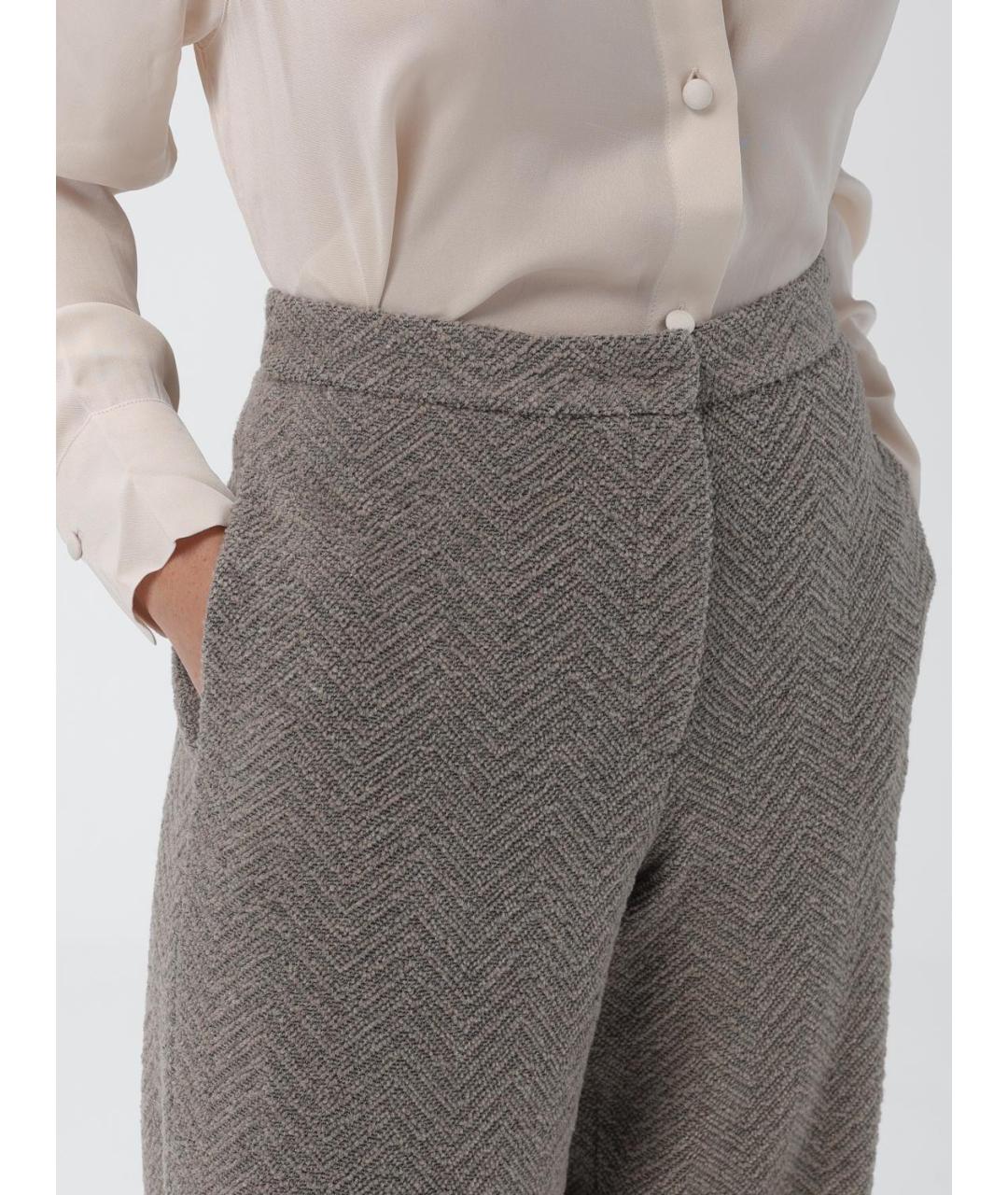 EMPORIO ARMANI Шерстяные прямые брюки, фото 3