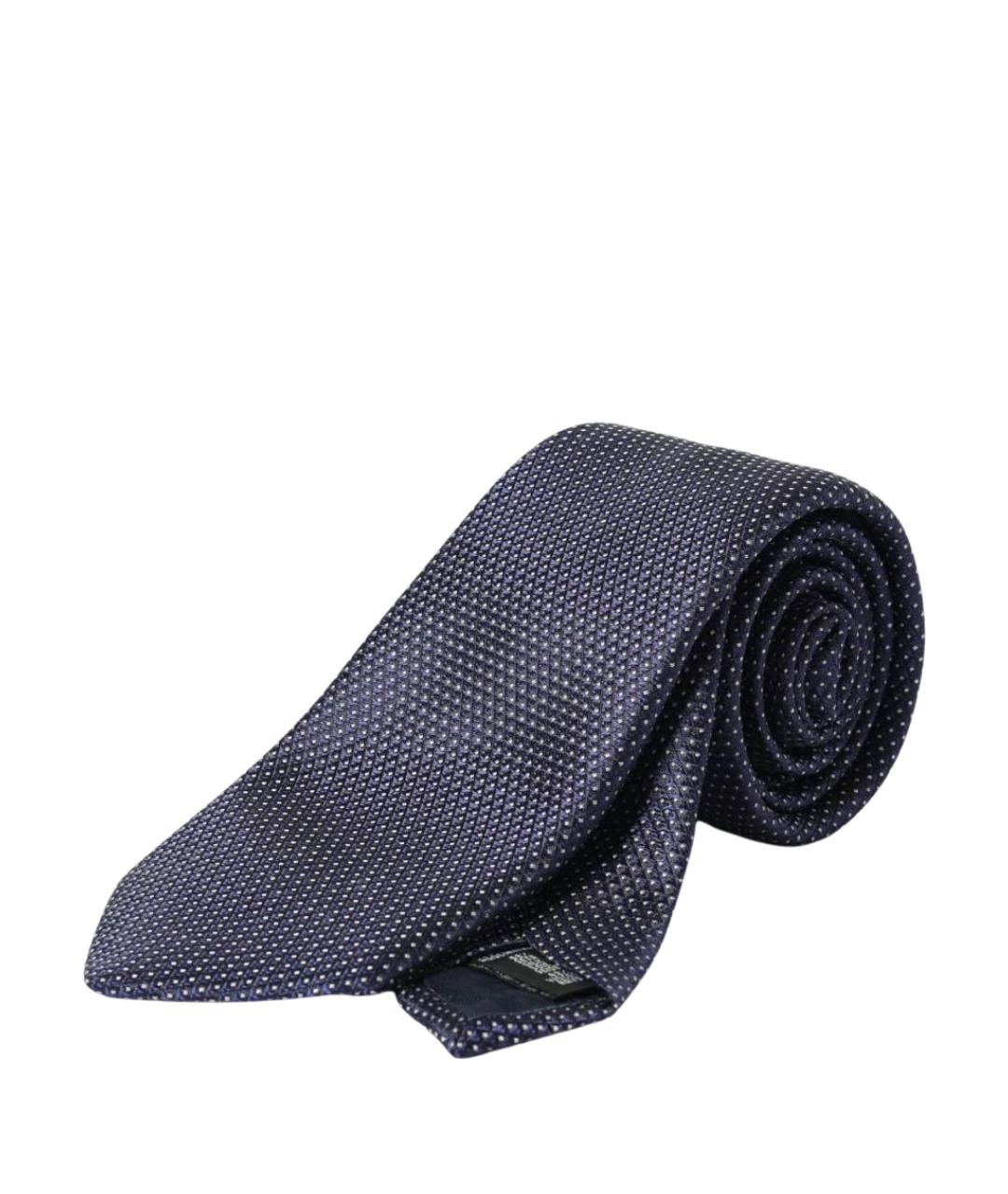 EMPORIO ARMANI Синий шелковый галстук, фото 1