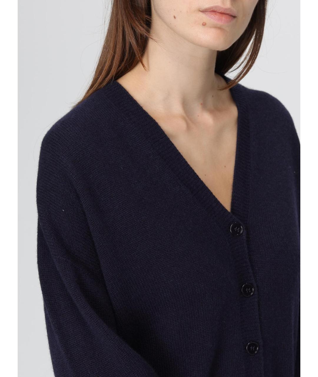 EMPORIO ARMANI Темно-синий кашемировый кардиган, фото 3