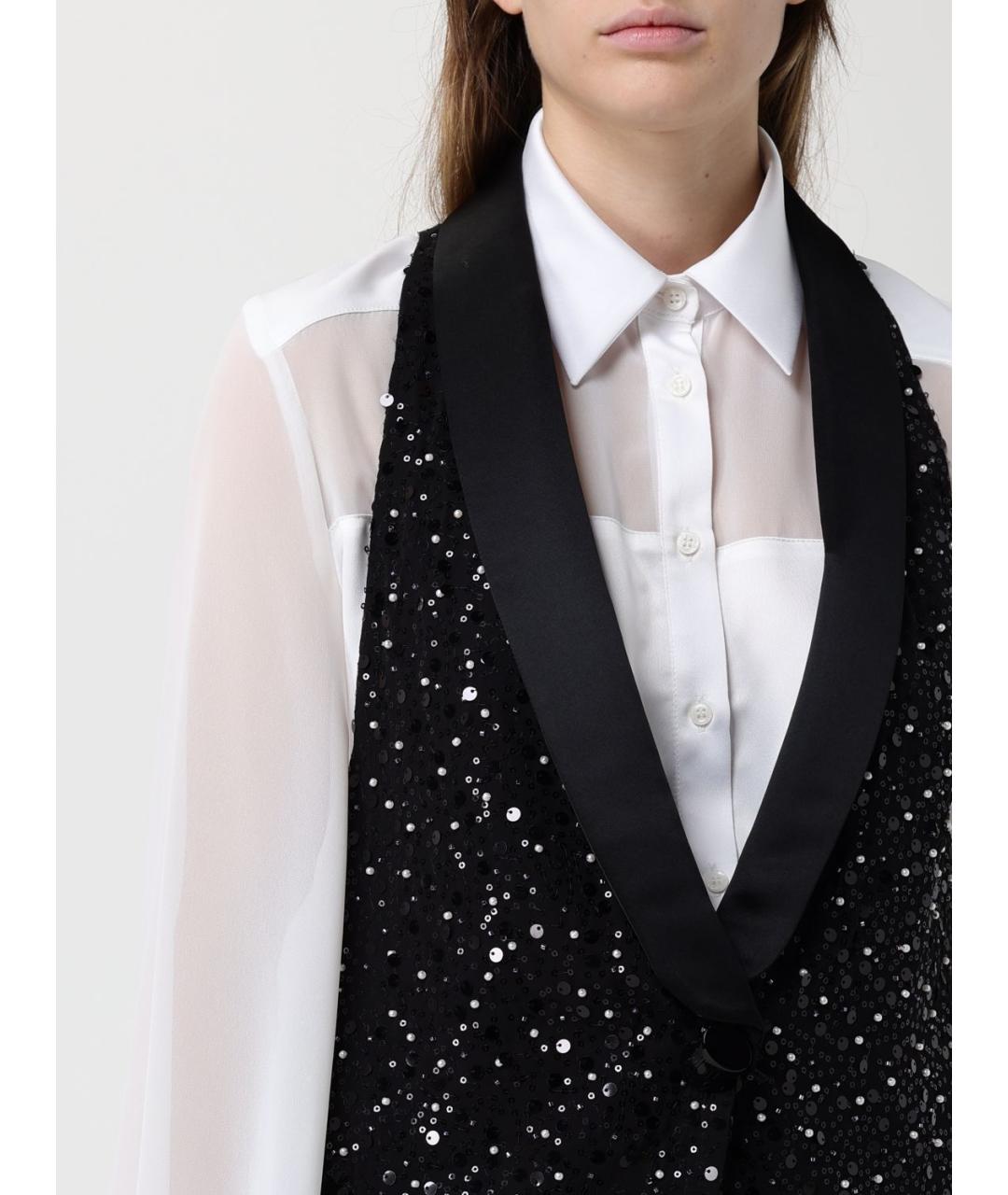 EMPORIO ARMANI Черная полиэстеровая жилетка, фото 5