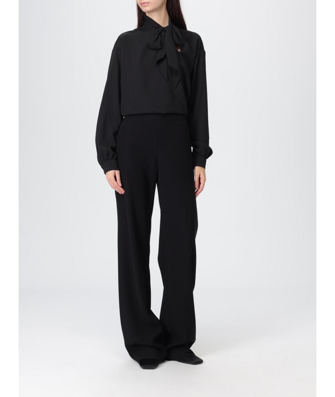 EMPORIO ARMANI Черная полиэстеровая блузы, фото 2