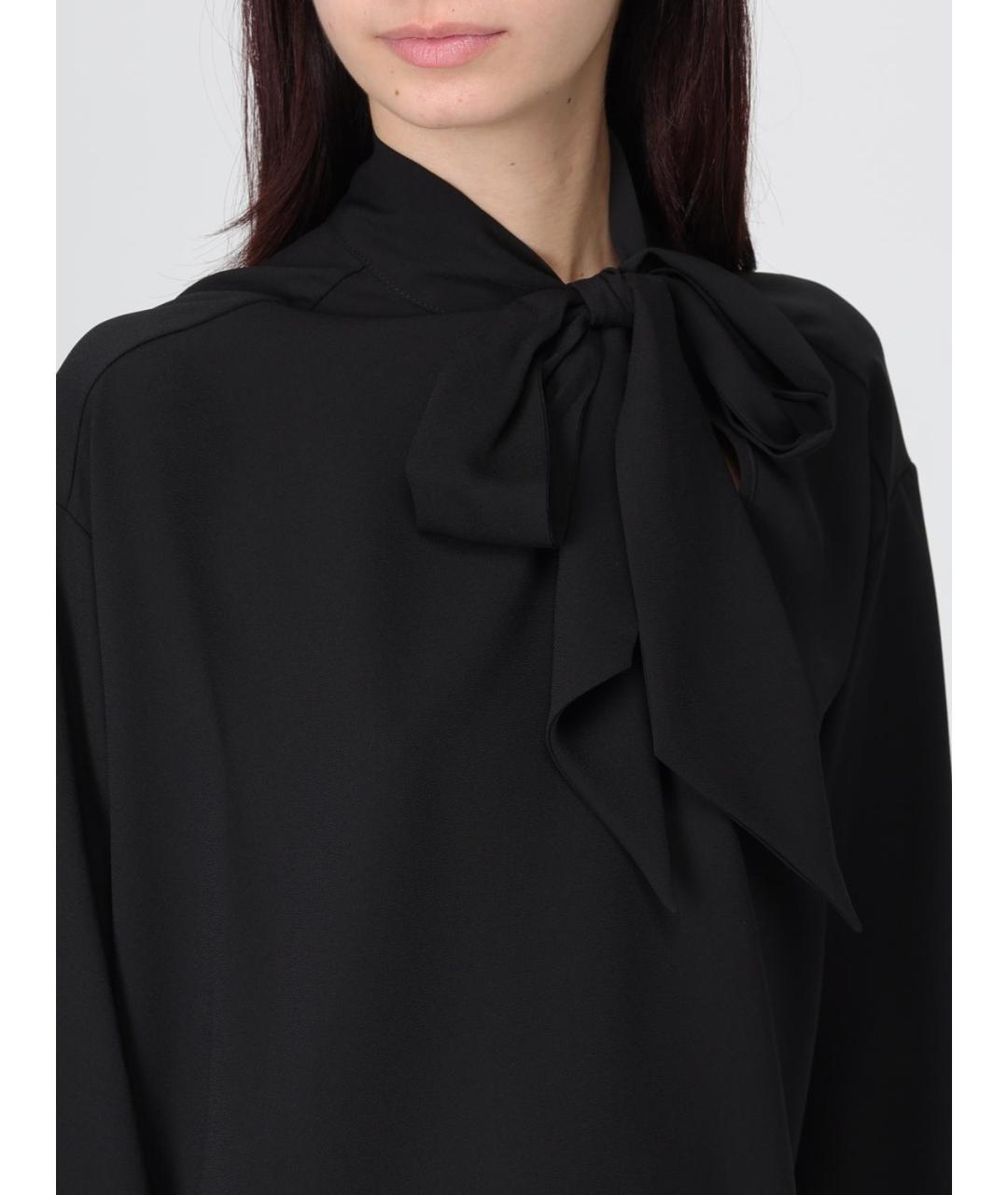 EMPORIO ARMANI Черная полиэстеровая блузы, фото 4