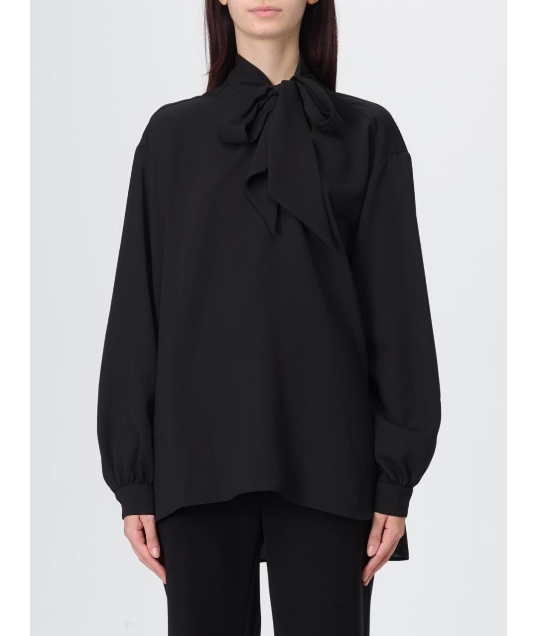 EMPORIO ARMANI Черная полиэстеровая блузы, фото 5