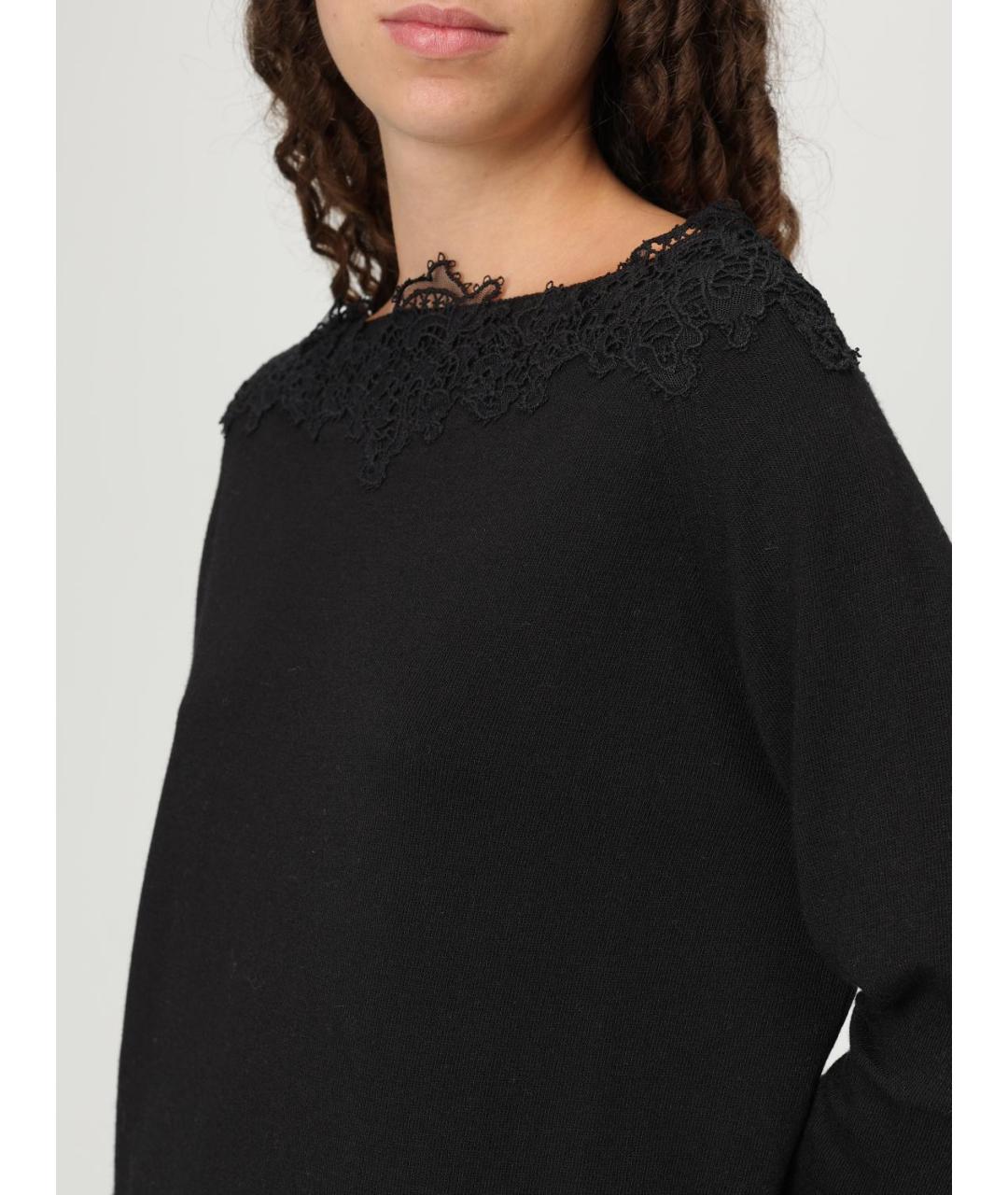 ERMANNO SCERVINO Черный джемпер / свитер, фото 5