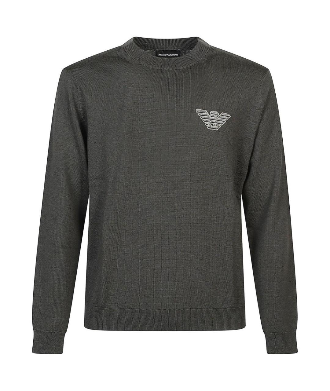 EMPORIO ARMANI Серый шерстяной джемпер / свитер, фото 1