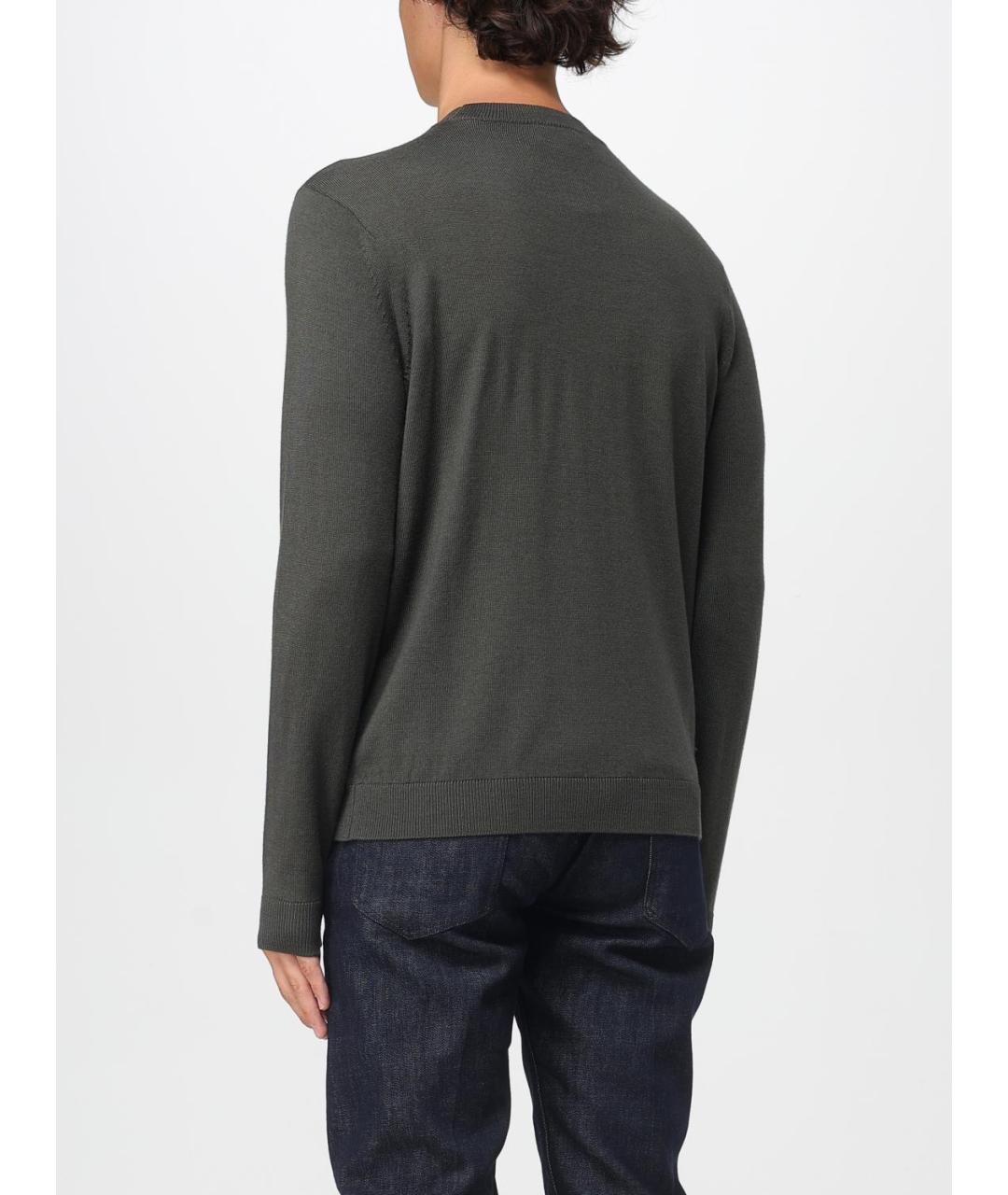 EMPORIO ARMANI Серый шерстяной джемпер / свитер, фото 3