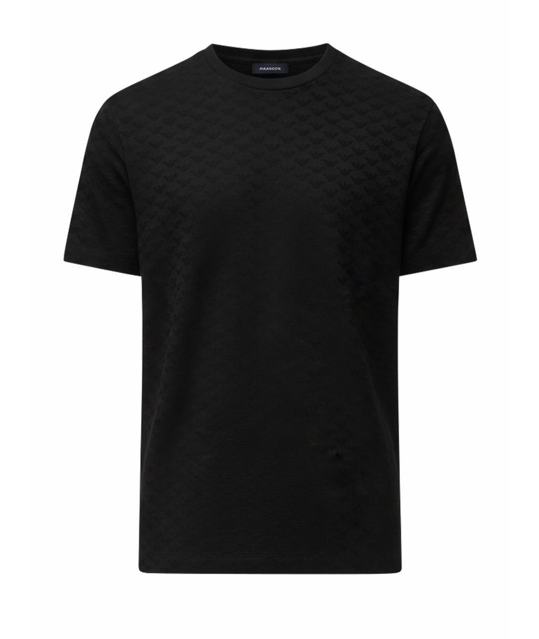 EMPORIO ARMANI Черная хлопковая футболка, фото 1