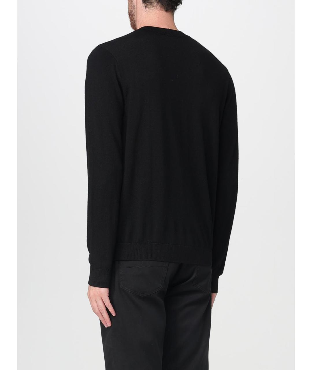 EMPORIO ARMANI Черный шерстяной джемпер / свитер, фото 2