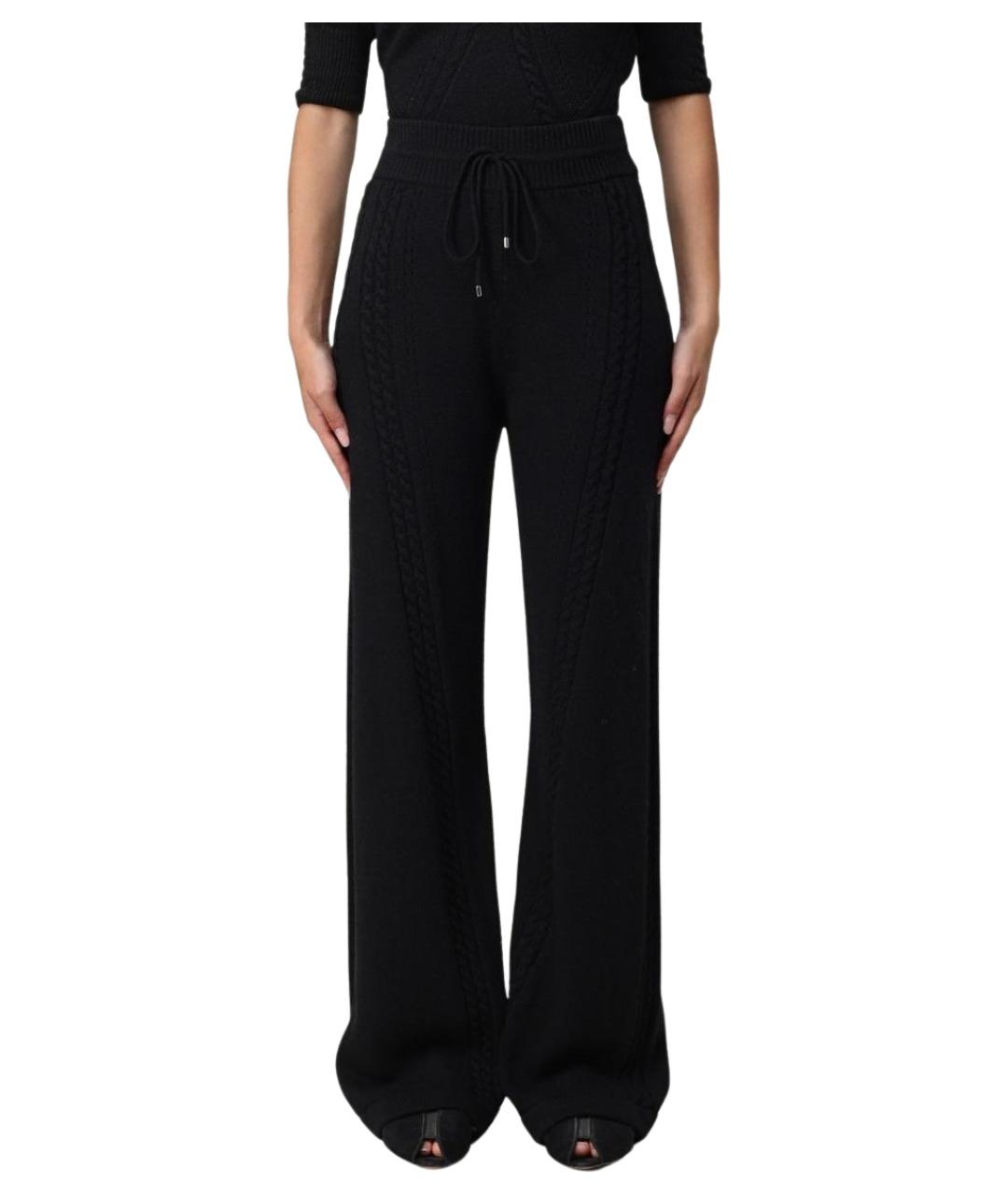 ERMANNO SCERVINO Черные шерстяные прямые брюки, фото 1