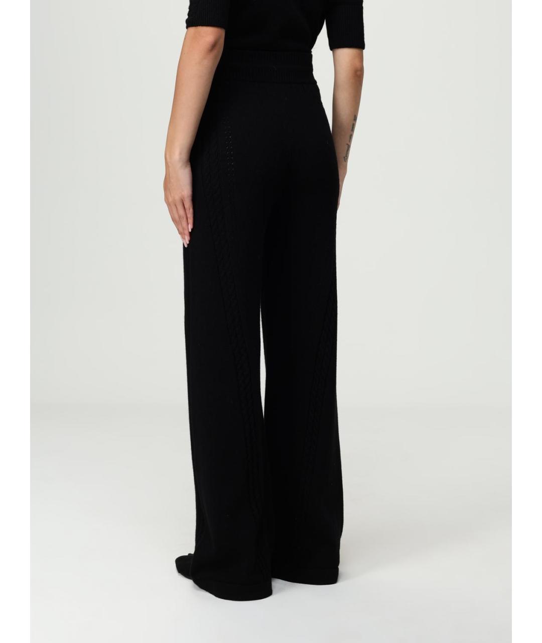 ERMANNO SCERVINO Черные шерстяные прямые брюки, фото 3