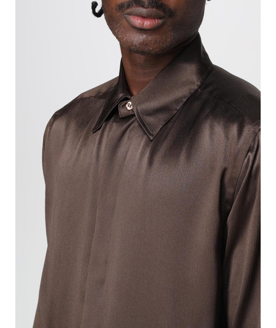 EMPORIO ARMANI Коричневая кэжуал рубашка, фото 4