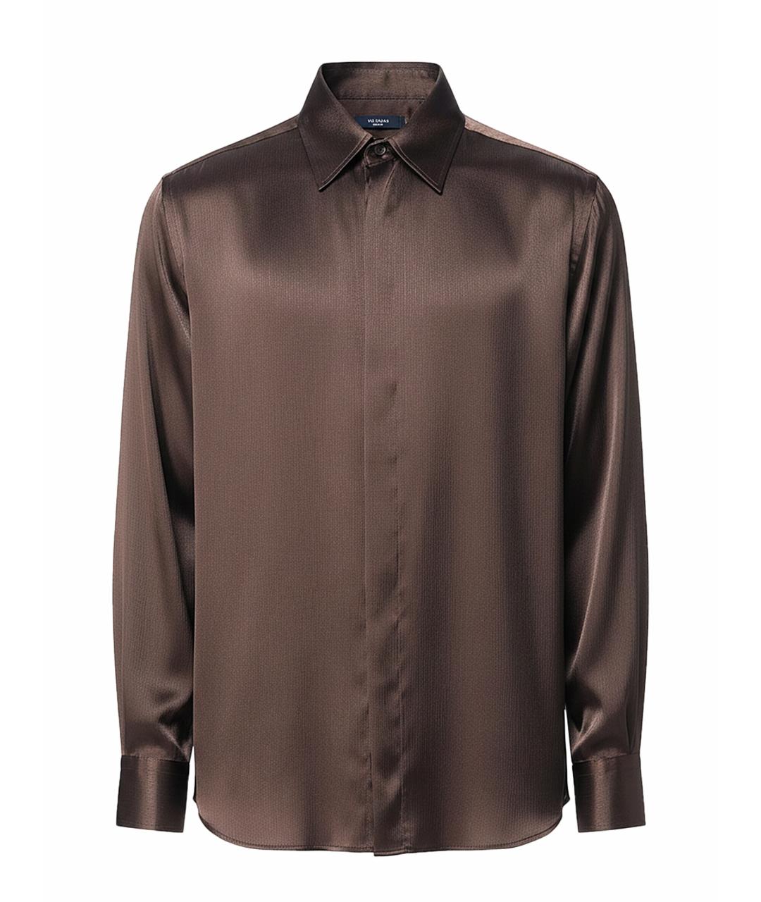 EMPORIO ARMANI Коричневая кэжуал рубашка, фото 1