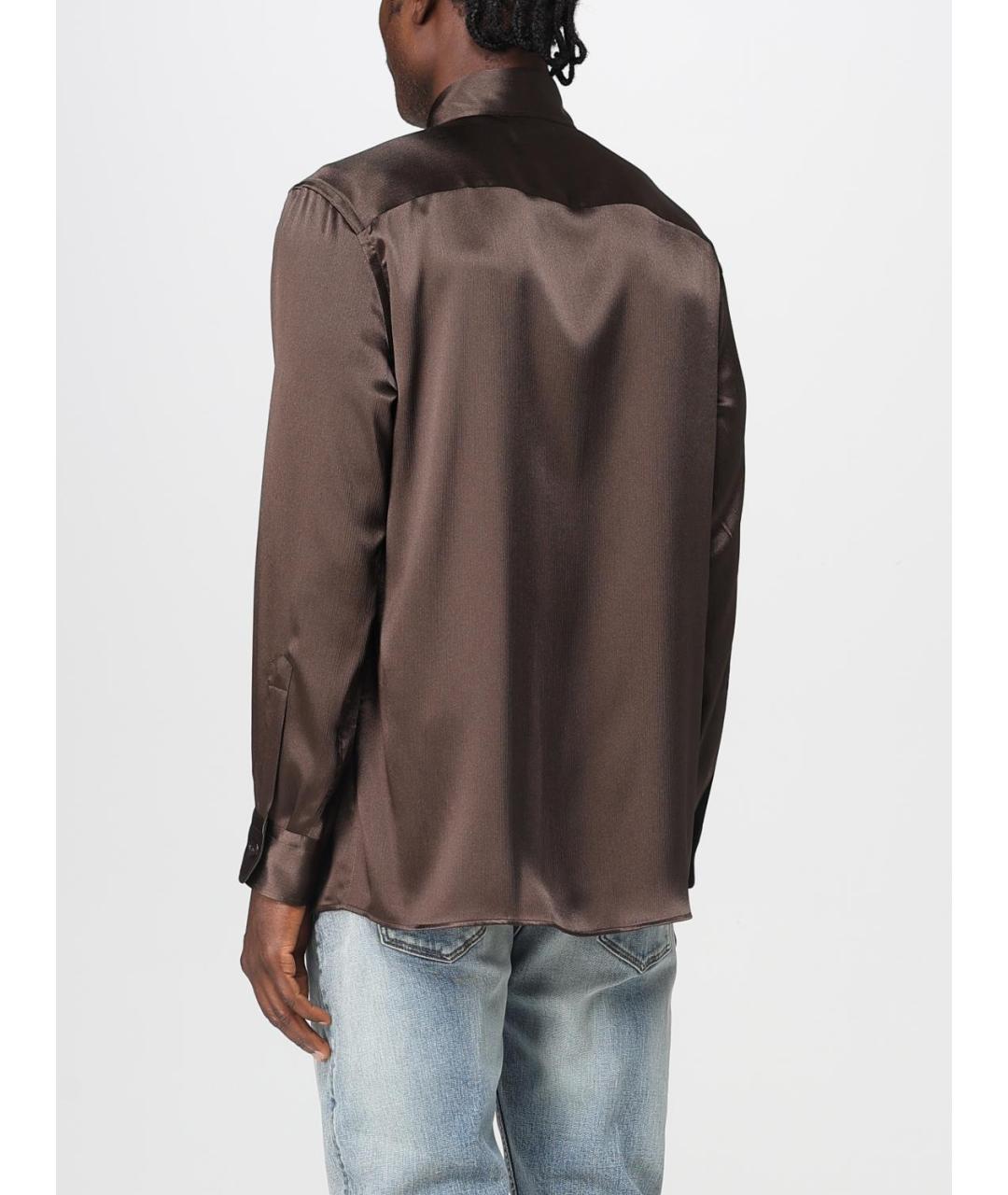 EMPORIO ARMANI Коричневая кэжуал рубашка, фото 3