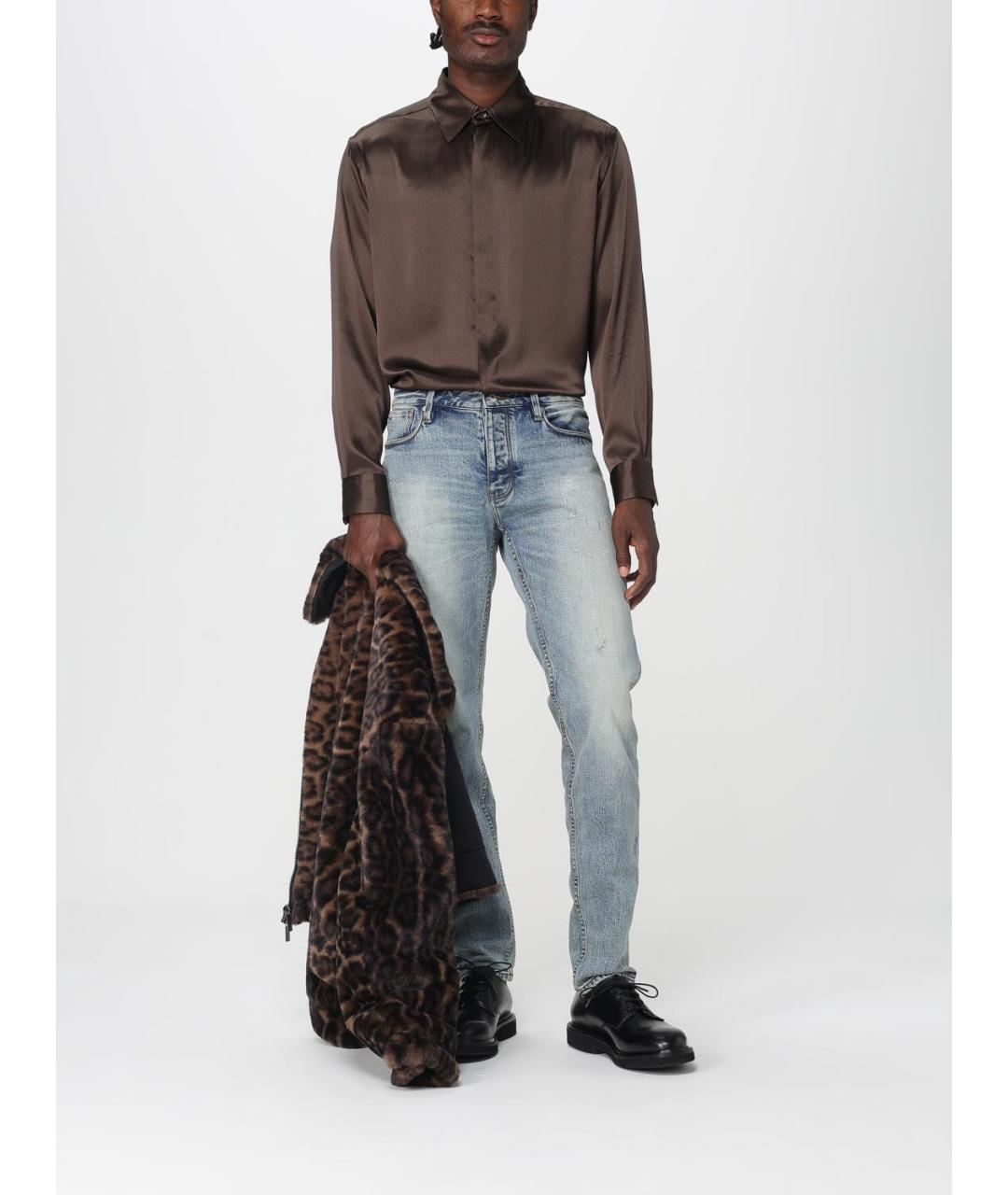 EMPORIO ARMANI Коричневая кэжуал рубашка, фото 2